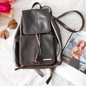 Vegan Leather Vintage Mini Backpack